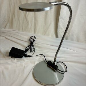 Silver Adjustable Desk Lamp